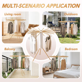 HEILAIYI folding drying rack with zero-tool assembly for quick setup.