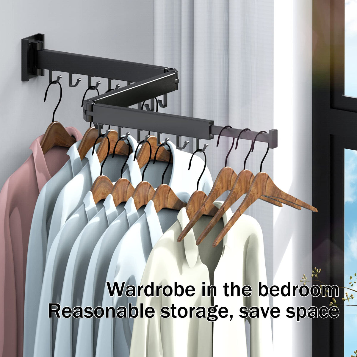 HEILAIYI J-shape hooks help organize hats, bags, and accessories.