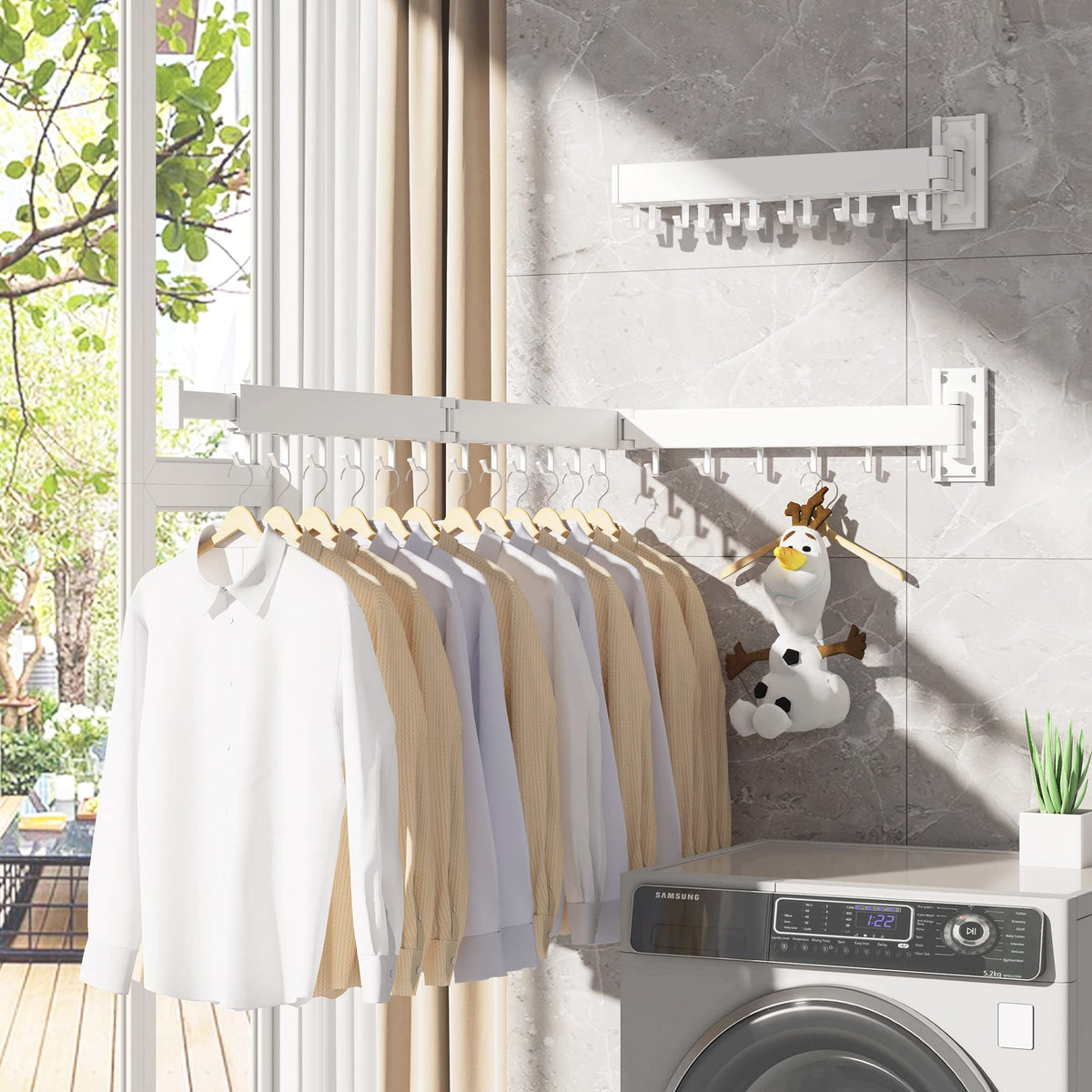 HEILAIYI wall rack tested to hold up to 150 pounds securely.