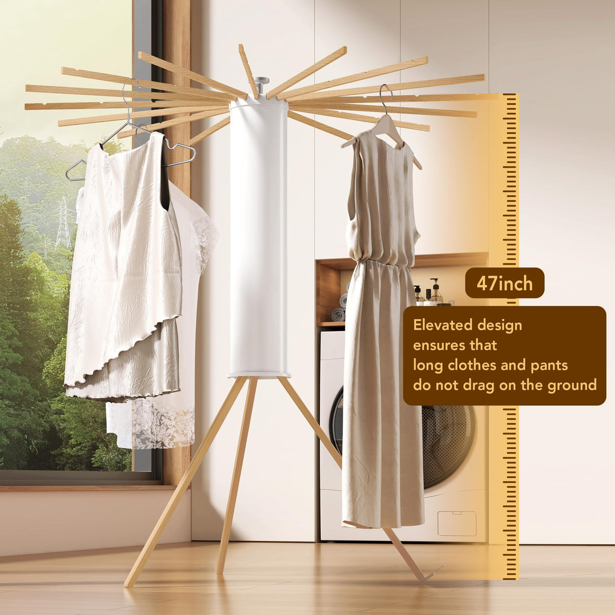 HEILAIYI umbrella-shape airflow design promotes quick drying of delicates.