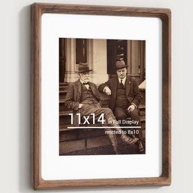 Heimlove natural walnut frame front view with diploma or photo display