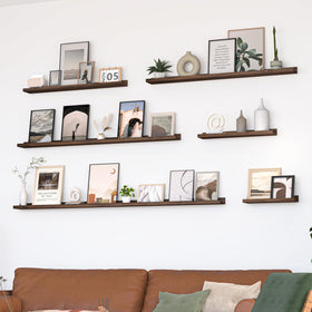 Heimlove wall mounted kids book shelf keeps books organized and reachable.