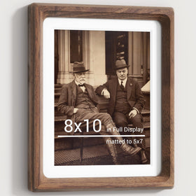Heimlove walnut frame front view shows natural grain for timeless display