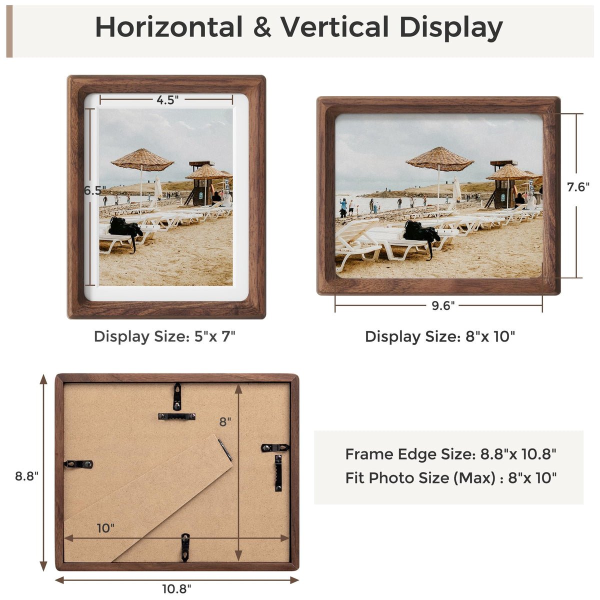 Mat-ready 5x7 display with Heimlove walnut frame for graduation photos