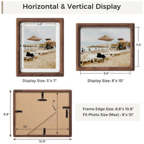 Mat-ready 5x7 display with Heimlove walnut frame for graduation photos