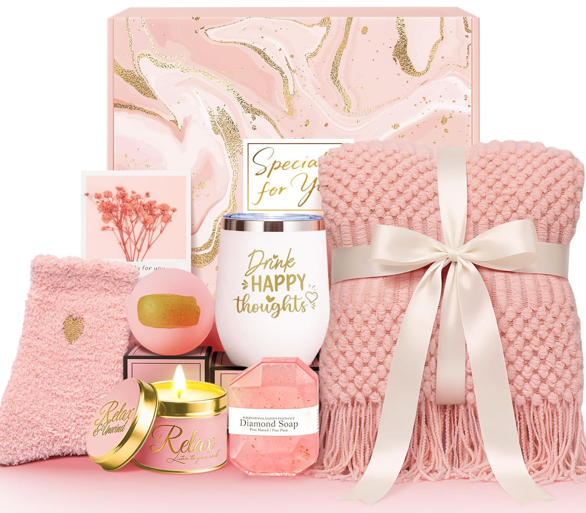 HEIPIZL pink knitted tassel blanket offers cozy warmth for relaxing evenings.