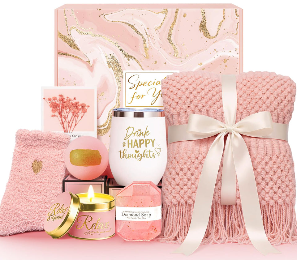 HEIPIZL pink knitted tassel blanket offers cozy warmth for relaxing evenings.