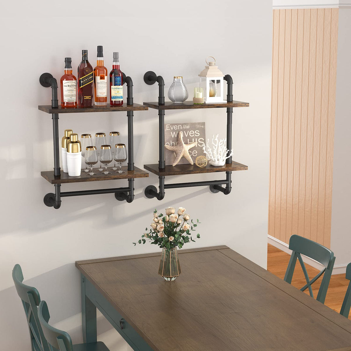 Helsin open storage design suitable for kitchen and bathroom organization.