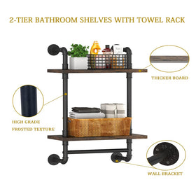Helsin space-saving floating shelf creates extra room for decor and daily items.