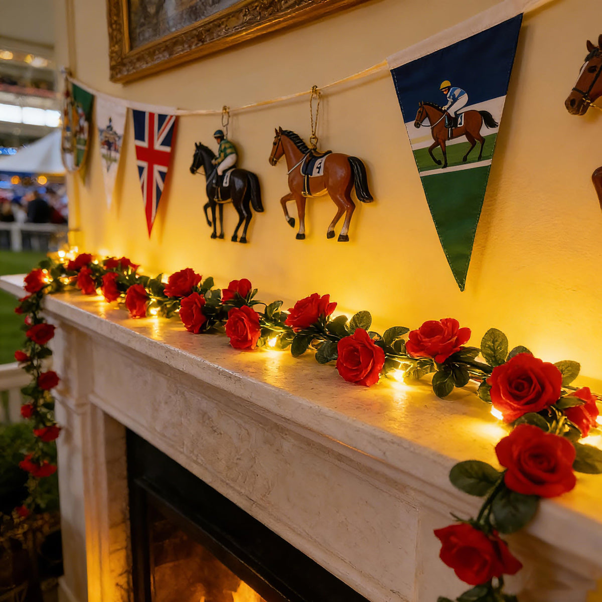 Ideal for Derby parties, weddings, and festive backdrops.
