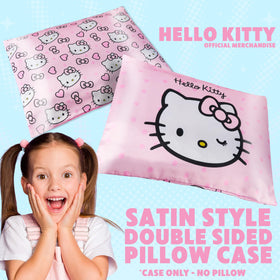 Hello Kitty satin pillowcase cooling texture provides a cool, comfortable sleep.