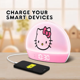 Hello Kitty Sunrise Alarm Clock snooze button for a quick reset.