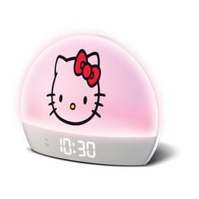 Hello Kitty Sunrise Alarm Clock front view highlights playful design for kids' rooms