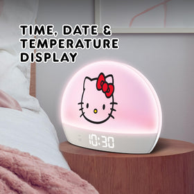 Hello Kitty Sunrise Alarm Clock multicolor lights enhance morning mood