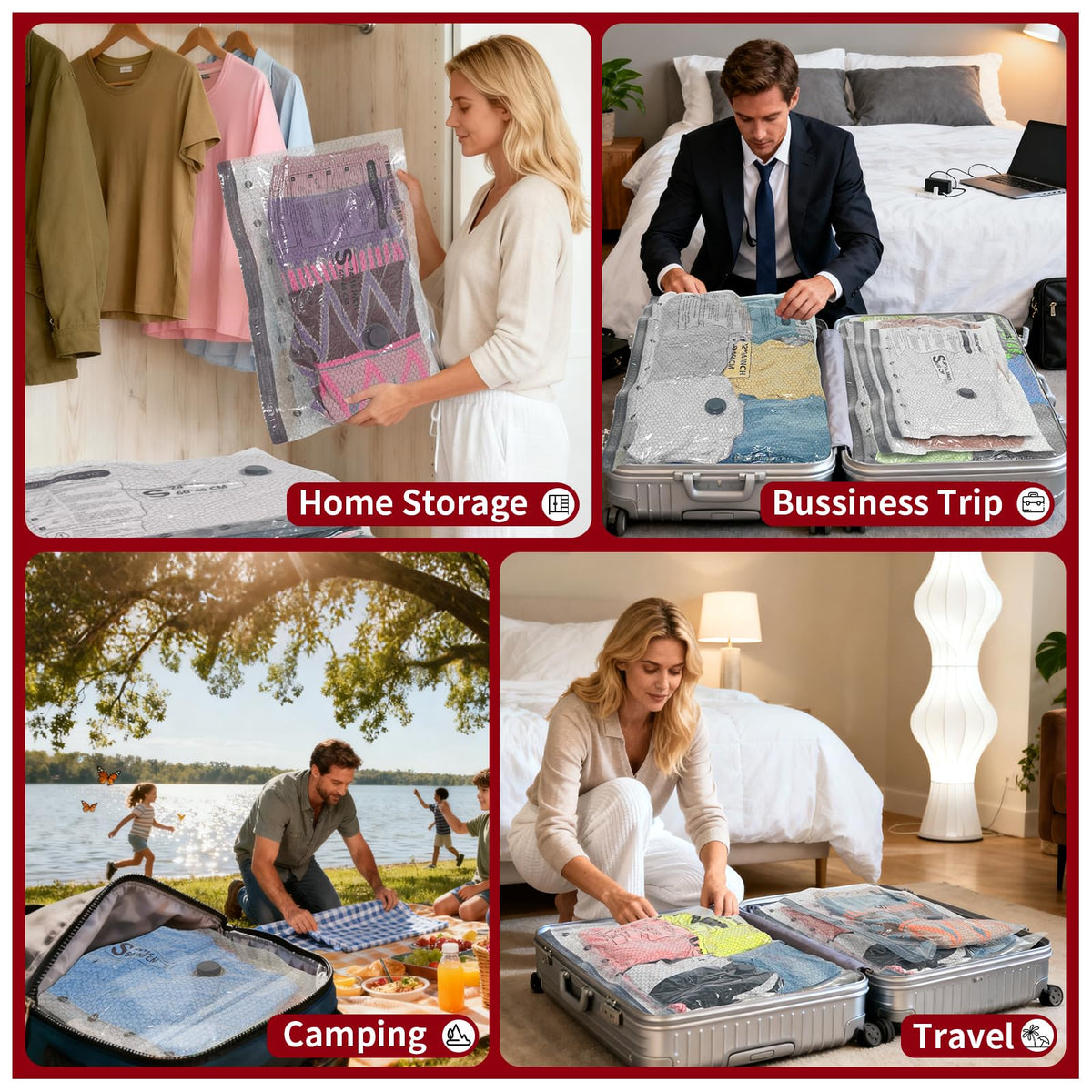HelpLand packing in a suitcase illustrates major luggage space reduction