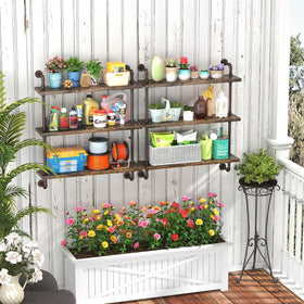 Helsin 3-Tier Industrial Pipe Shelf bedroom-linen-towel storage provides tidy organization with rustic flair.