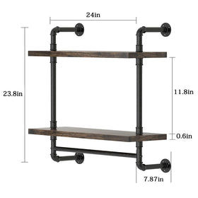 Helsin easy-assembly bathroom shelf kit with clear instructions.