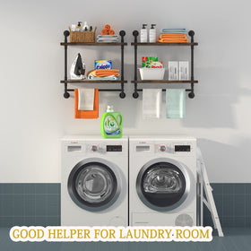 Helsin open storage bathroom shelf keeps items reachable and neatly displayed.