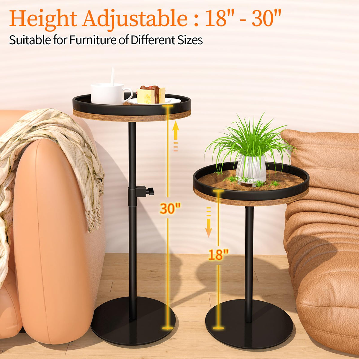 HENAYUK anti-tip raised edge keeps items secure