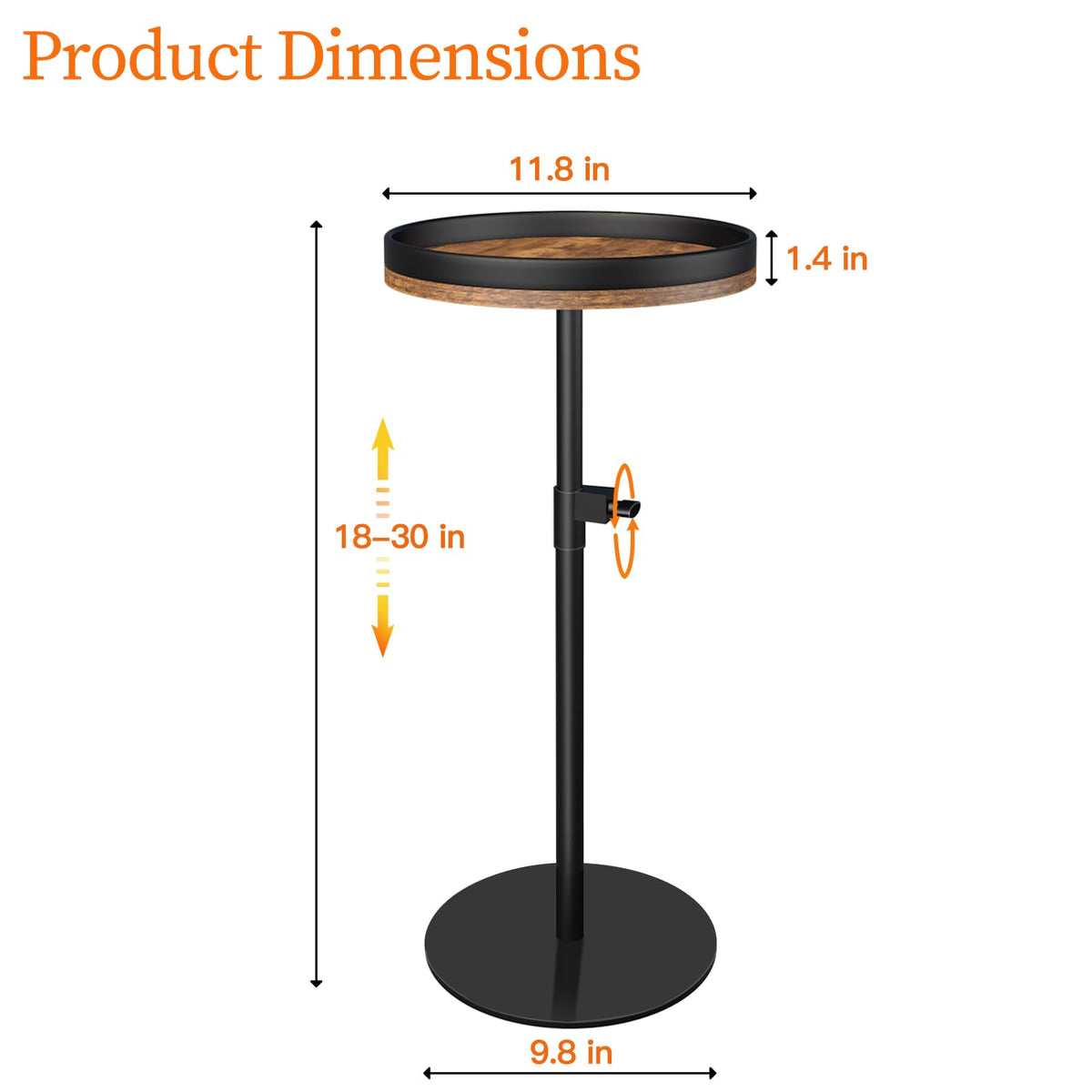HENAYUK weighted metal base offers stability and safety