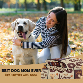 Henazin blanket featuring playful dog pattern for home decor