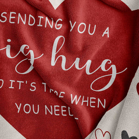 Henazin patterned hug blanket design adds stylish warmth for cozy moments.
