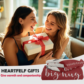 Henazin soft texture hug blanket offers silky touch for sensitive skin.