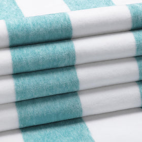 HENBAY turquoise-striped cotton towel 70x35 with quick-dry design for beach use.