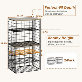 Hencawima adjustable dividers help separate jeans, sweaters, and tees for quick retrieval.