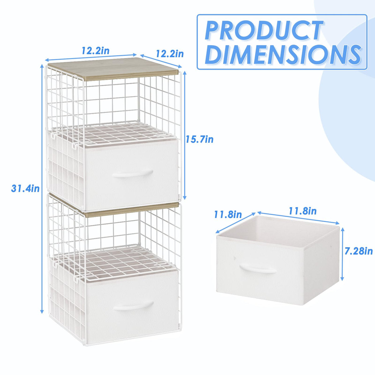 Adjustable dividers let you tailor compartments for sweaters