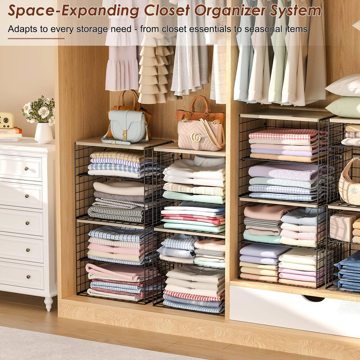 Hencawima daily-use closet organizer supports regular wear without clutter.