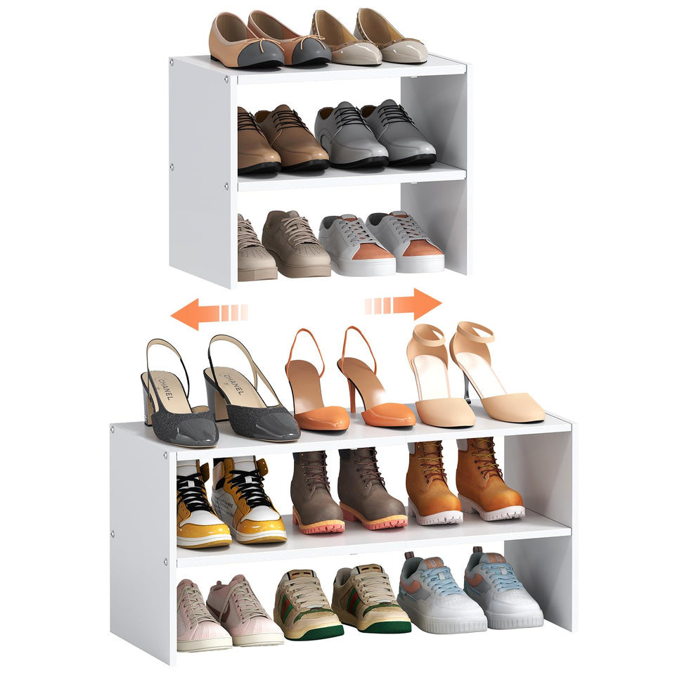 Hencawima expandable shoe rack close-up showing durable metal frame for everyday organization