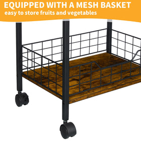 Hencawima easy-assembly microwave cart complements compact apartments.