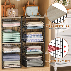 Hencawima screw-secured frames ensure a wobble-free, stable closet organizer
