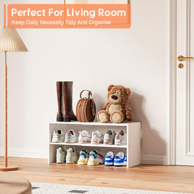 Hencawima shoe rack in a narrow-space setup maximizing corridor storage