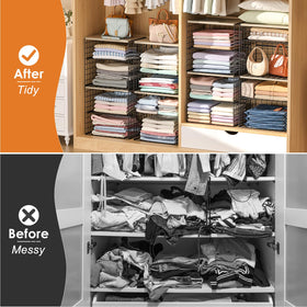 Hencawima spacious closet system keeps outfits visible and easy to coordinate.