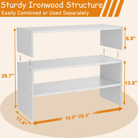 Hencawima stackable shoe shelf for entryway keeps shoes organized daily.