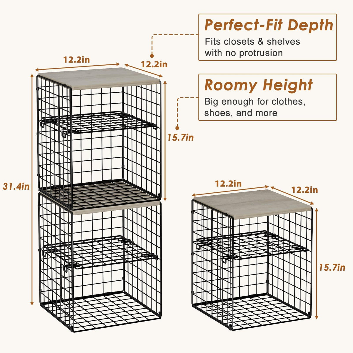Hencawima sturdy metal mesh base keeps items visible and tidy