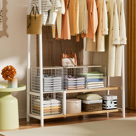 Hencawima white stackable shelves for quick setup and flexible organization