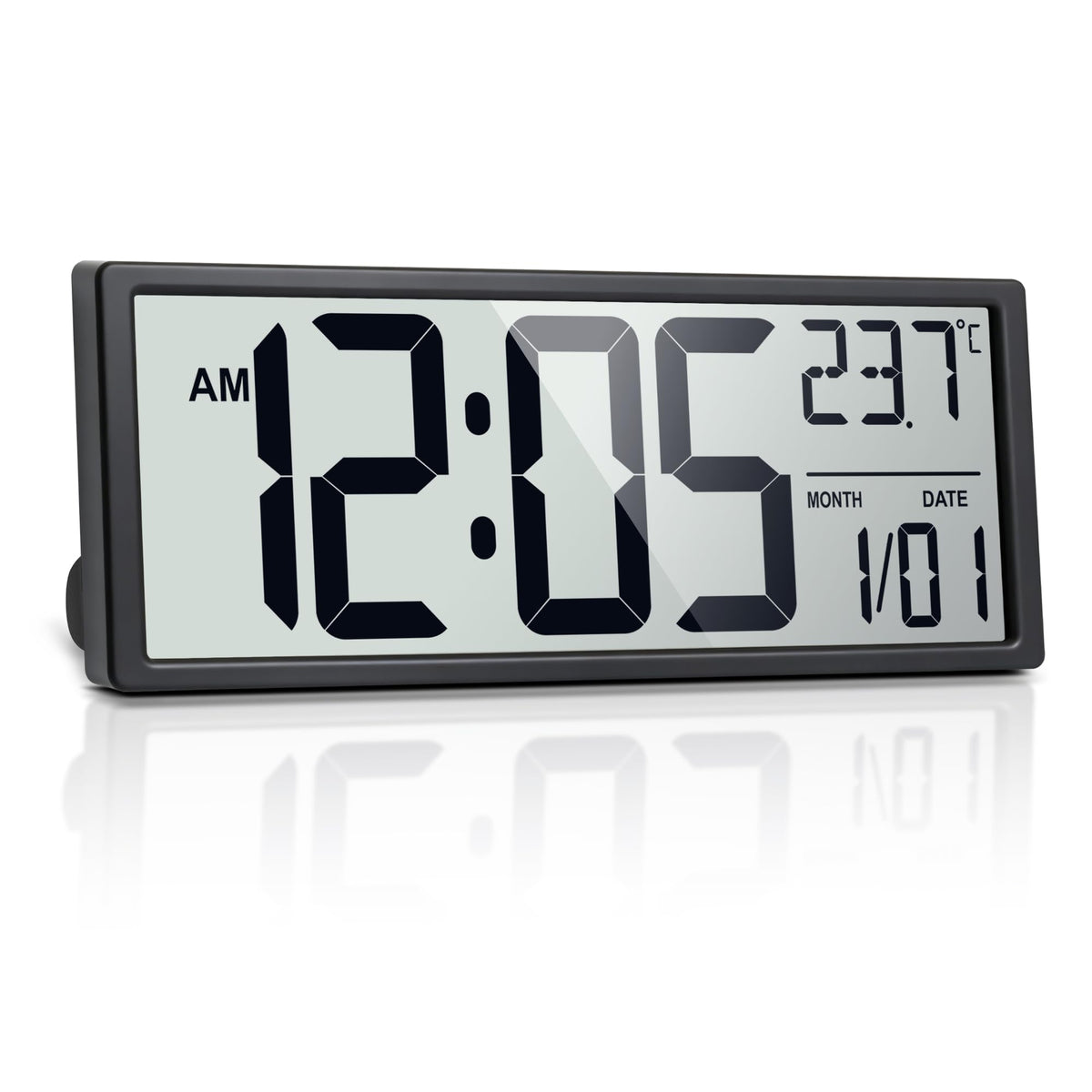 Henescribe 16inch large digital wall clock with clear display for easy reading from afar