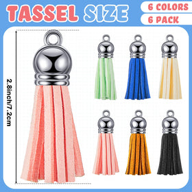Henoyso colorful tassel charms add vibrant personalization to keychains.