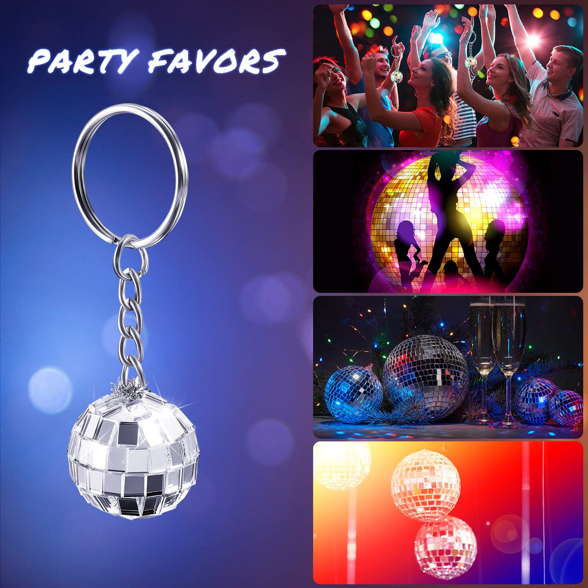Henoyso disco ball keychain on ring demonstrates portability for on-the-go use.