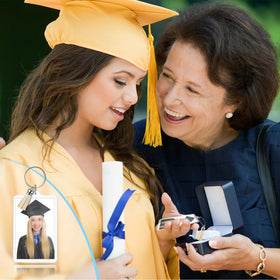 Henoyso graduation customizable keychain with tassels ideal for gifting.