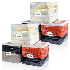 Heonay clear zipper storage bag shows clothes clearly for quick identification.
