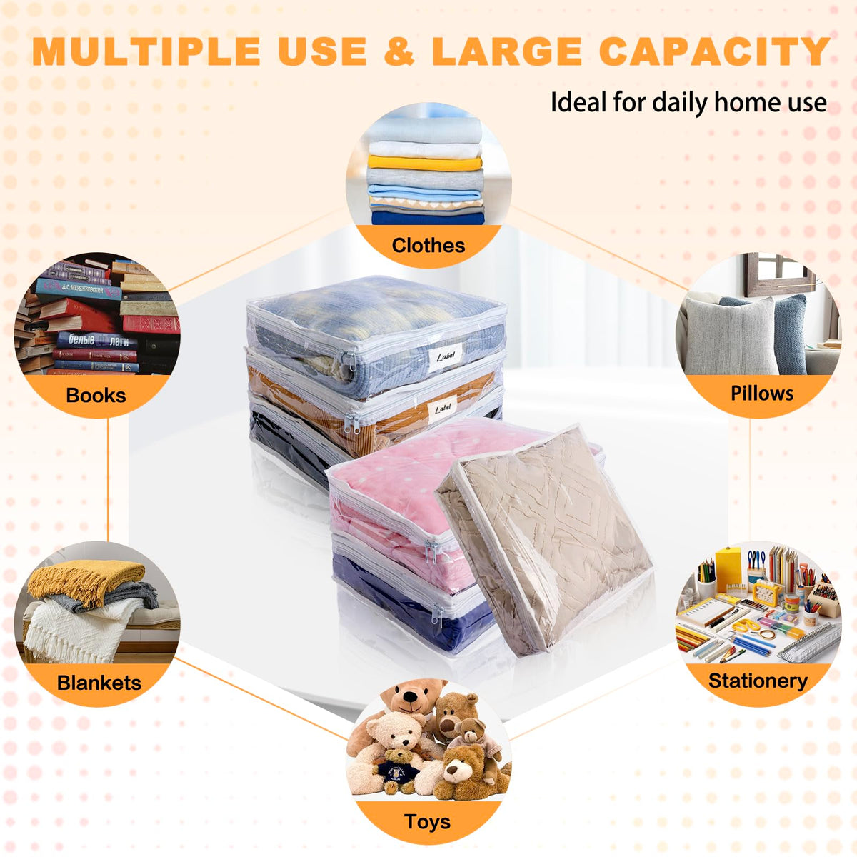 Heonay transparent surface helps locate items quickly in a busy wardrobe.