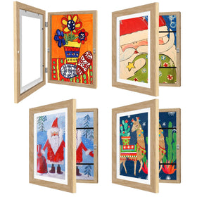 HEPFLANZE 4-pack art frames with front-opening design for easy artwork changes