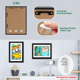 HEPFLANZE internal rubber bands securely hold artworks in place