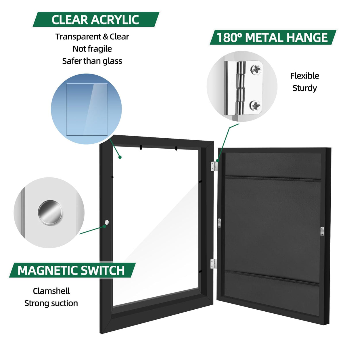 HEPFLANZE sawtooth hooks and hanging hardware for portrait or landscape use
