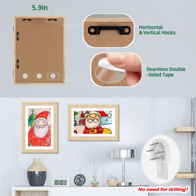 HEPFLANZE set of 4 frames includes sawtooth hooks, tapes, and hooks for hanging