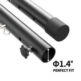 Herbert-fty patented height extenders provide secure height adjustment.